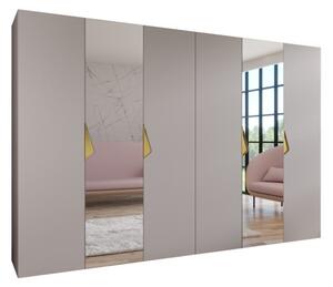Szafa uchylna otwierana Sandi 2 300 (2x150) wys. 202 cm kaszmir + u. zÅoty