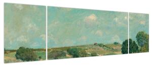 Obraz - Alfred Sisley, Meadow, reprodukcje (170x50 cm)