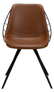 Brązowe krzesło z imitacji skóry DAN-FORM Denmark Sway