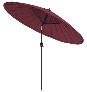 Parasol ogrodowy na słupku aluminiowym, 270 cm, bordowy