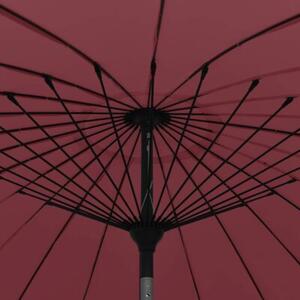 Parasol ogrodowy na słupku aluminiowym, 270 cm, bordowy
