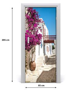 Fototapeta samoprzylepna na drzwi Greckie uliczki
