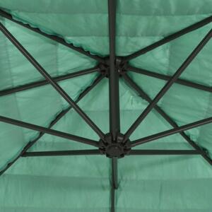 Parasol ogrodowy na stalowym słupku, zielony, 300x200x250 cm