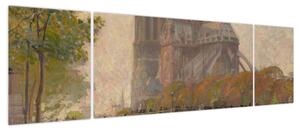 Obraz - Robert William Vonnoh, Notre Dame de Paris, reprodukcje (170x50 cm)