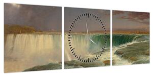 Obraz - Frederic Edwin Church, Niagara, reprodukcje (z zegarem) (90x30 cm)