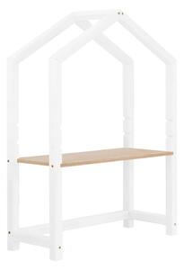 Białe drewniane biurko w kształcie domku Benlemi Stolly, 97 x 39 cm