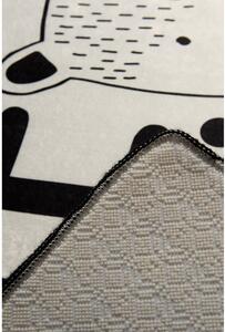 Czarno-biały antypoślizgowy dywan dziecięcy Conceptum Hypnose Little Bear, 100x160 cm