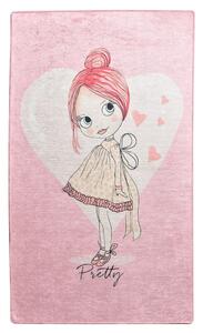 Różowy antypoślizgowy dywan dziecięcy Chilai Pretty, 140x190 cm