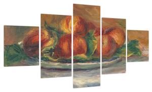 Obraz - Auguste Renoir, Peaches on a Plate, reprodukcje (125x70 cm)