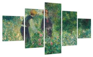 Obraz - Auguste Renoir, Picking Flowers, reprodukcje (125x70 cm)