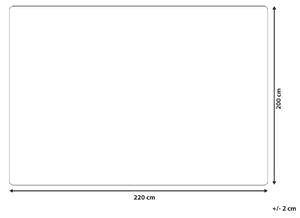 Koc narzuta 200 x 220 cm z pomponami miękki brązowy Terke Beliani