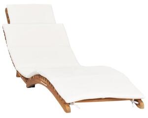 Leżaki z poduszkami, 2 szt., lite drewno tekowe