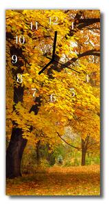 Zegar Szklany Pionowy Natura Drzewo jesień las złoto