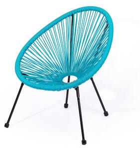 Dziecięce niebieskie rattanowe krzesełko Bonami Essentials Avocado, 50,5x62x55,5 cm