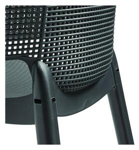 Ciemnoszare plastikowe krzesło ogrodowe Elisa – Keter