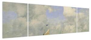 Obraz - Eugène Boudin, Ships and Sailing Boats Leaving Le Havre, reprodukcje (170x50 cm)
