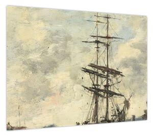 Obraz - Eugène Boudin, Ship on the Touques, reprodukcje (70x50 cm)