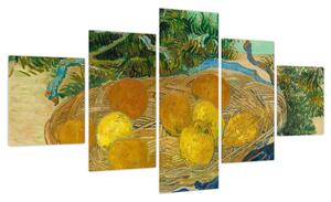 Obraz - Vincent van Gogh, Still Life of Oranges and Lemons with Blue Gloves, reprodukcje (125x70 cm)