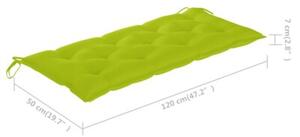 Ławka ogrodowa z poduszką, 120 cm, lite drewno akacjowe