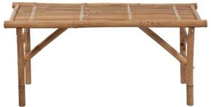 Składana ławka ogrodowa z poduszką, 118 cm, bambusowa