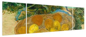 Obraz - Vincent van Gogh, Still Life of Oranges and Lemons with Blue Gloves, reprodukcje (170x50 cm)