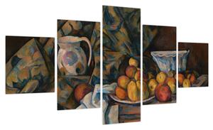 Obraz - Paul Cézanne, Still Life with Apples and Peaches, reprodukcje (125x70 cm)