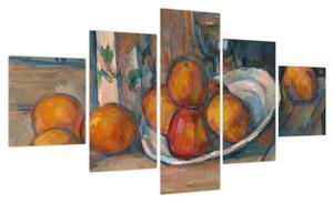 Obraz - Paul Cézanne, Still Life with Milk Jug and Fruit, reprodukcje (125x70 cm)