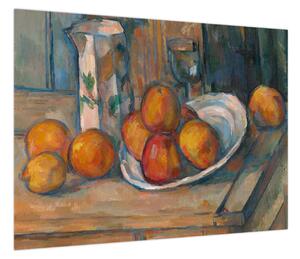 Obraz - Paul Cézanne, Still Life with Milk Jug and Fruit, reprodukcje (70x50 cm)