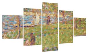 Obraz - Georges Seurat, Study for "La Grande Jatte", reprodukcje (125x70 cm)