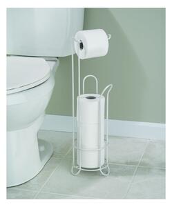 Biały stalowy stojak na papier toaletowy iDesign Classico, wys. 60 cm