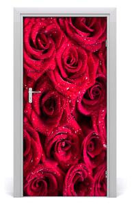 Nalepka Naklejka fototapeta na drzwi Czerwone róże