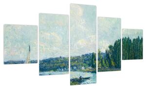 Obraz - Alfred Sisley, The Banks of the Oise, reprodukcje (125x70 cm)