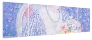 Obraz - Frederick Carl Frieseke, The Basket of Flowers, reprodukcje (170x50 cm)