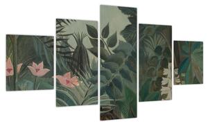 Obraz - Henri Rousseau, The Equatorial Jungle, reprodukcje (125x70 cm)