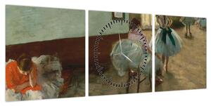 Obraz - Edgar Degas, The Dance Lesson, reprodukcje (z zegarem) (90x30 cm)
