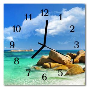 Zegar szklany kwadratowy Morze