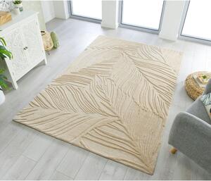 Beżowy dywan wełniany Flair Rugs Lino Leaf, 160x230 cm