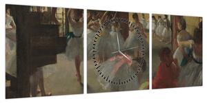 Obraz - Edgar Degas, The Dance Class, reprodukcje (z zegarem) (90x30 cm)