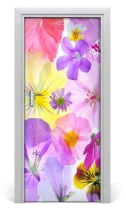 Okleina Naklejka fototapeta na drzwi Kolorowe kwiaty