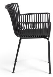 Czarne krzesło ogrodowe Kave Home Surpika