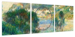 Obraz - Auguste Renoir, View of Monte Carlo from Cap Martin, reprodukcje (z zegarem) (90x30 cm)