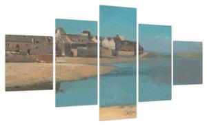 Obraz - Odilon Redon, Village by the Sea in Brittany, reprodukcje (125x70 cm)