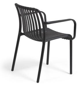Czarne krzesło ogrodowe Kave Home Isabellini
