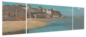 Obraz - Odilon Redon, Village by the Sea in Brittany, reprodukcje (170x50 cm)