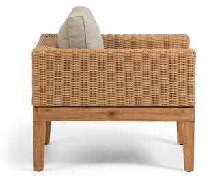 Krzesło ogrodowe z beżową poduszką Kave Home Acae