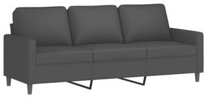 Sofa 3-osobowa, czarny, 180 cm, tapicerowana aksamitem