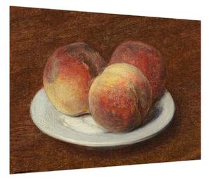 Obraz - Henri Fantin-Latour, Three Peaches on a Plate, reprodukcje (70x50 cm)