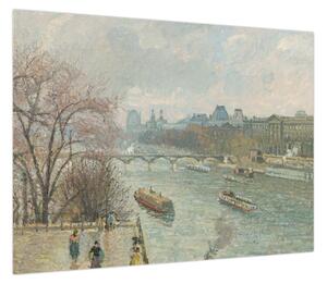 Obraz - Camille Pissarro, The Louvre, Afternoon, Rainy Weather, reprodukcje (70x50 cm)