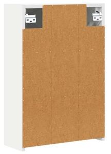 Szafka z lustrem do łazienki z półką biały 43 x 16 x 62.5 cm