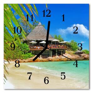 Zegar szklany kwadratowy Wyspa